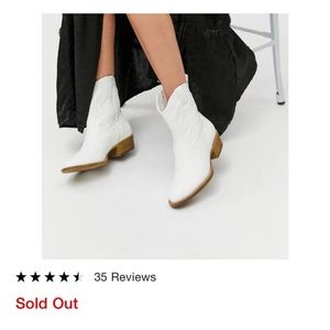 Matisse White Cowboy Boots